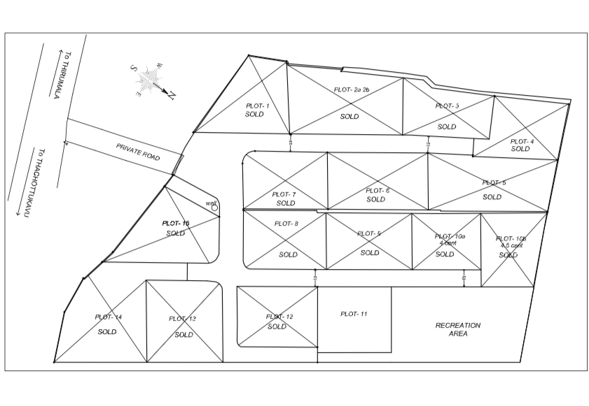  Villas in Trivandrum Plot Layout